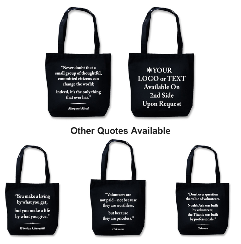 Recyclable Eco Tote With Quote"Change The World"